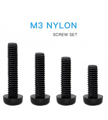 Megaset of Nylon M3 Bolts, Nuts, Spacer and Washers set (220 pcs)