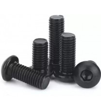 ThunderBolt Set of M6 X 50mm Button Head Cap Black (Allen) Bolt and Nut (12 pcs)