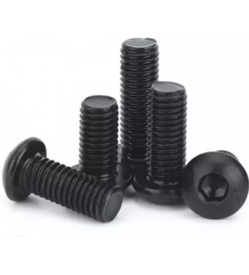 ThunderBolt Set of M3 X 25mm Button Head Cap Black (Allen) Bolt and Nut (12 pcs)