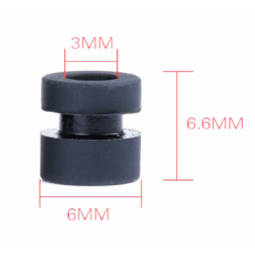 4Pcs M3 (3X6.6) Anti-vibration Rubber Shock Absorber Ball (Color options)