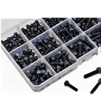 Megapack set of M3 size thunderbolt Allen cap hex bolt, Nuts, washer and Allen key (355Pc set)