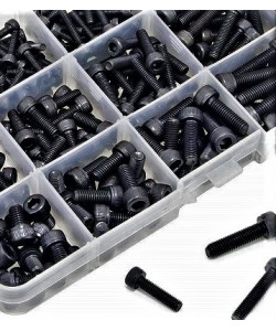 Megapack set of M3 size thunderbolt Allen cap hex bolt, Nuts, washer and Allen key (355Pc set)