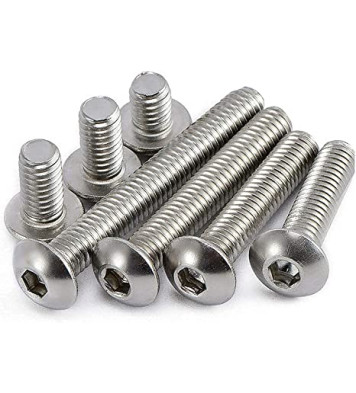 SS Set of M6 X 15mm Button Head Cap (Allen) Bolt and Nut (12 pcs)