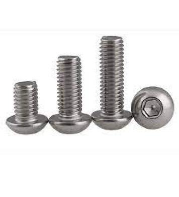 SS Set of M6 X 10mm Button Head Cap (Allen) Bolt and Nut (12 pcs)