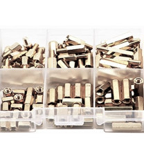 Megapack of M3 size nickel plated brass Female-Female spacer (60Pc set)