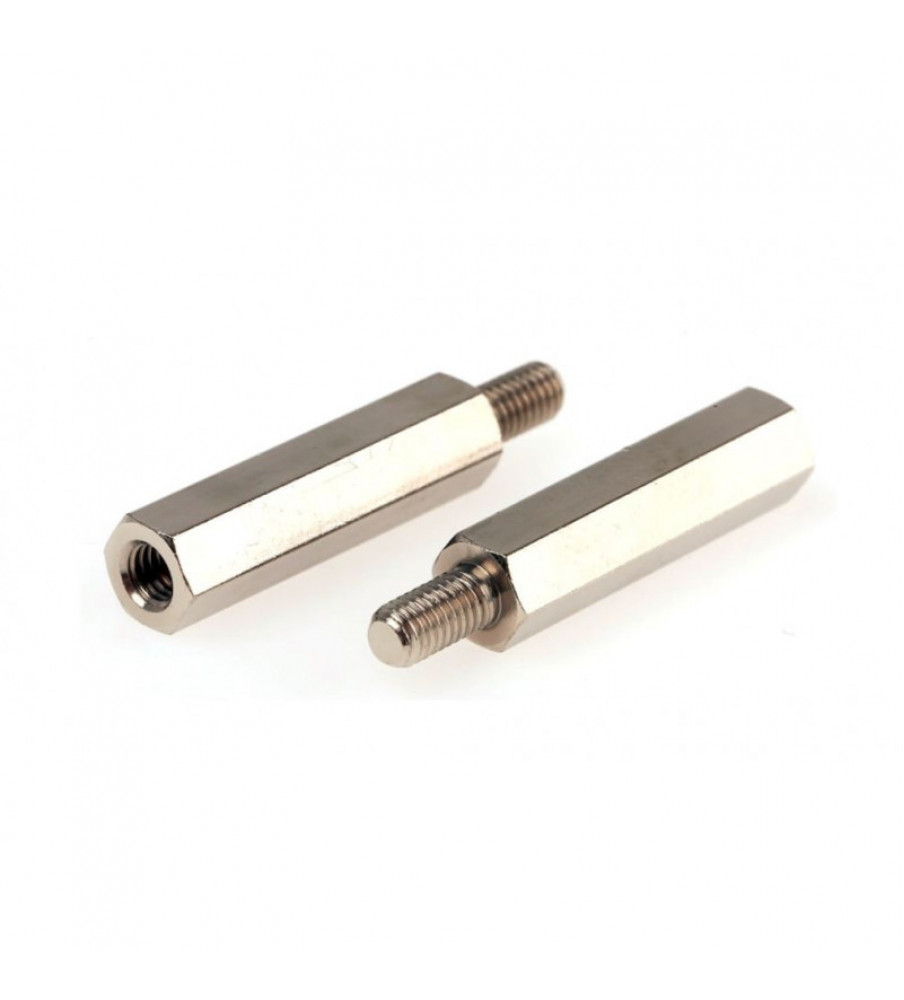 M3x20mm Male To Female Nickel Plated Brass Hex Standoff Spacer
